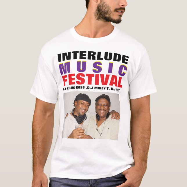 INTERLUDE MUSIC FESTIVAL. Herrarnas Basic T-Shirt (Framsida)