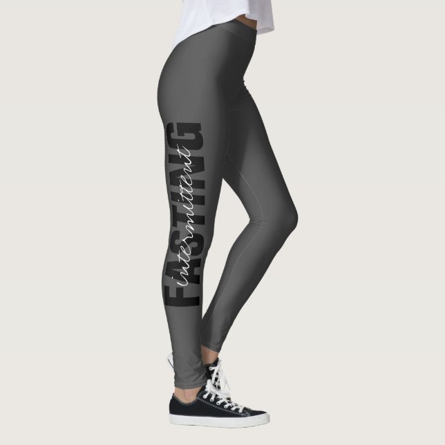 Intermittent Fasting Grå Söt Ramadan Högtid Leggings (Höger)