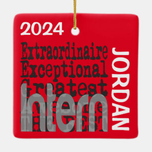 Intern Extraordinaire-ANPASSNINGSBAR Julgransprydnad Keramik