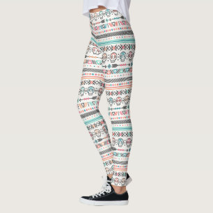 Interna amerikanska aztec- och Döskallar-lagarna  Leggings