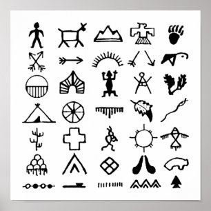 Interna amerikanska Bild-symboler Poster