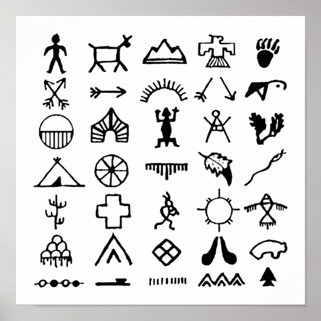 Interna amerikanska Bild-symboler Poster (Framsidan)