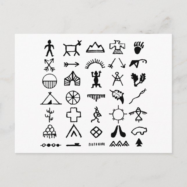 Interna amerikanska Bild-symboler Vykort (Framsida)