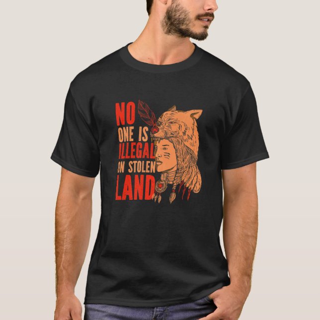 Interna amerikanska rötter ingen är olaglig på Sto T Shirt (Framsida)