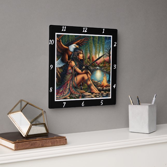 Interna skuggor: Eagles Form Star's Dance Fyrkantig Klocka (Kontor)