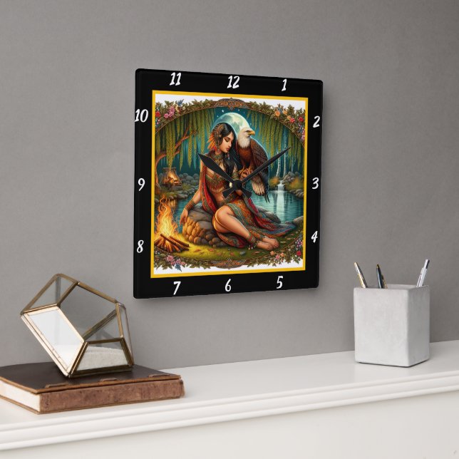 Interna vistas: Eagles Span Forest's Sugn Fyrkantig Klocka (Kontor)