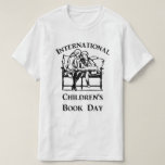 International Children's Book Day T Shirt<br><div class="desc">* April 2nd is International Children's Book Day * * Tee shirts are available in several sizes for men, women and kids, too! * A black and white drawing of Children reading books on a comfy seat. * Move the design to pocket style or to the back of the shirt....</div>