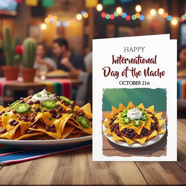 International Day of the Nacho | October 21st Card Kort (Skapare uppladdad)