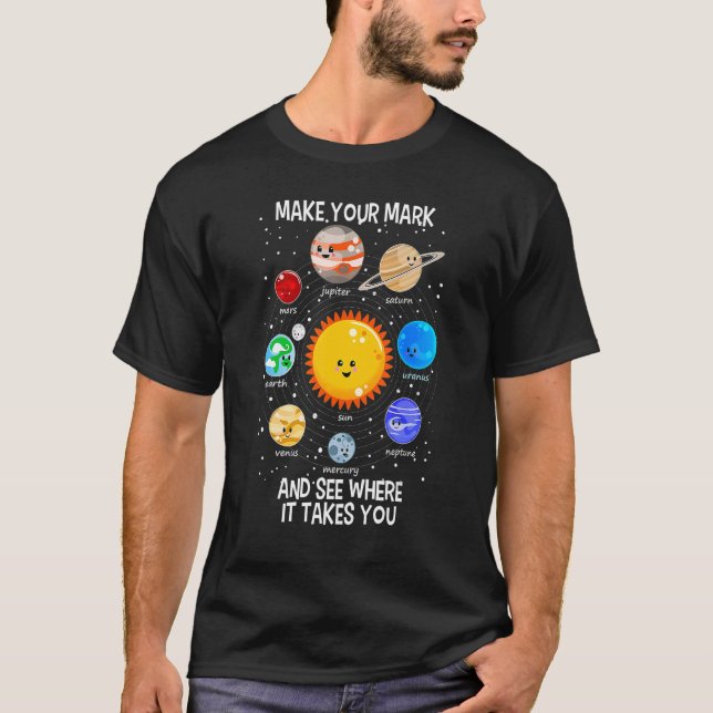 International Dot Day 2022 Make Your Mark Solar Sy T Shirt (Framsida)