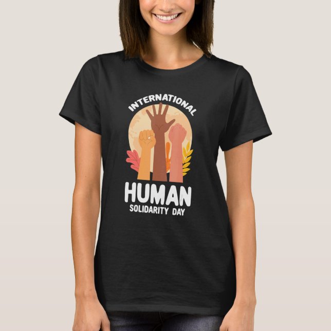 International Human Solidarity Day United Nations T Shirt (Framsida)