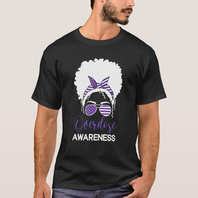 International Overdose Awareness Day 2022 Purple R T Shirt (Framsida)