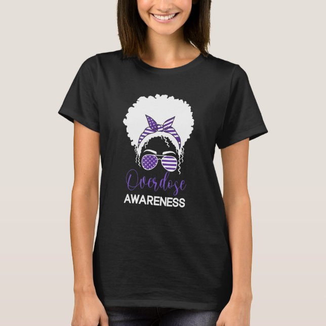 International Overdose Awareness Day 2022 Purple R T Shirt (Framsida)