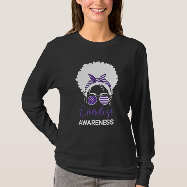 International Overdose Awareness Day 2022 Purple R T Shirt (Framsida)