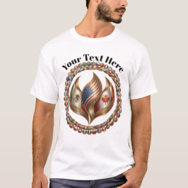 International Unity Flame with World Flags Emblem T Shirt