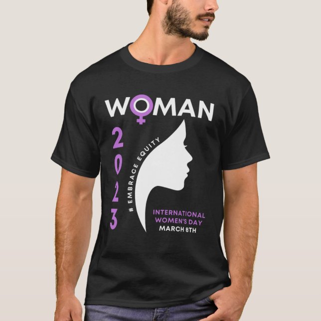 International Women s Day 2023 Embrace Equity 8 3  T Shirt (Framsida)