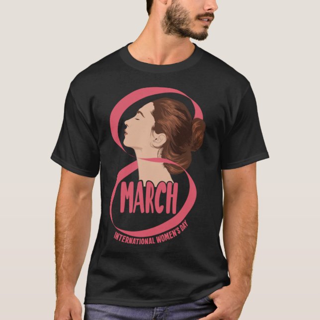International Women s Day  8 March 2023 girls powe T Shirt (Framsida)