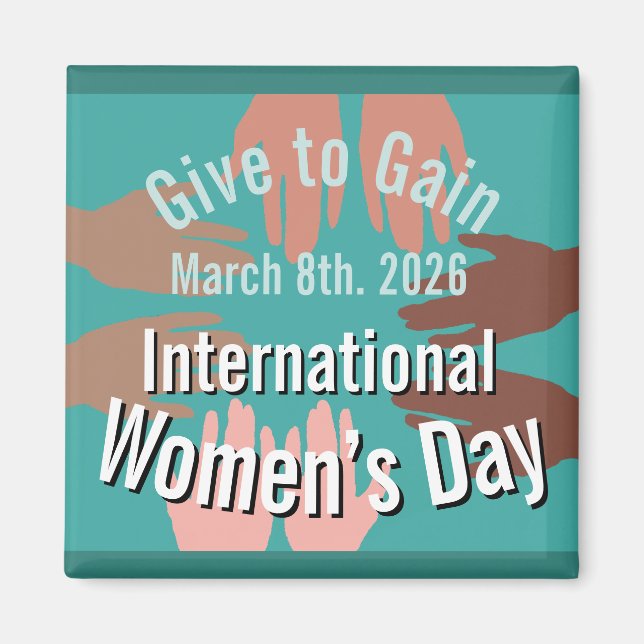 International Women’s Day March 8th. 2026 Magnet (Framsidan)