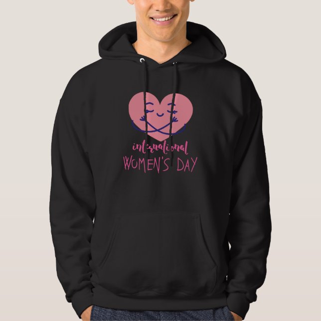 International Womens Day 2023 Embrace Equity 8 Mar Hoodie (Framsida)