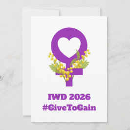 International Women's Day 2026 IWD Give To Gain