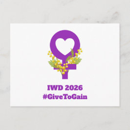 International Women's Day 2026 IWD Give To Gain Vykort