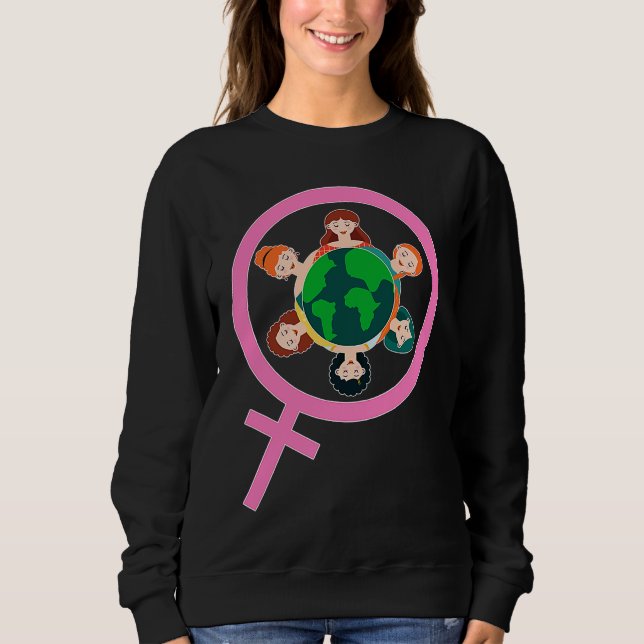 International Women's Day Embrace Equity T Shirt (Framsida)