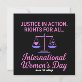 International Women's Day Justice In Action Rights Inbjudningar