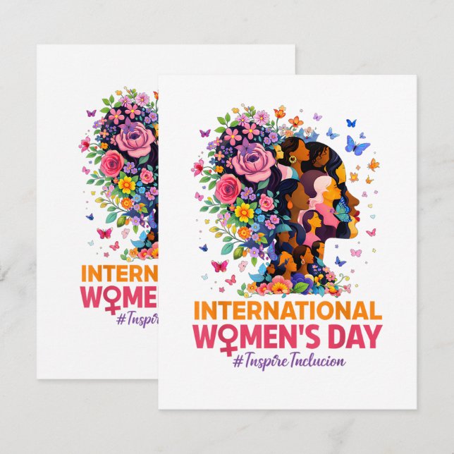 International Women's Day Meddelande (Fram/baksida)