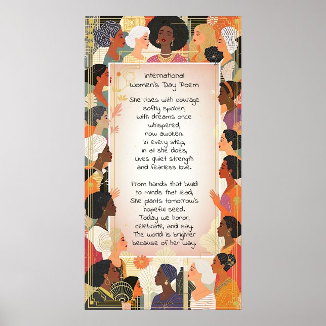 International Women's Day Poem Poster (Framsidan)