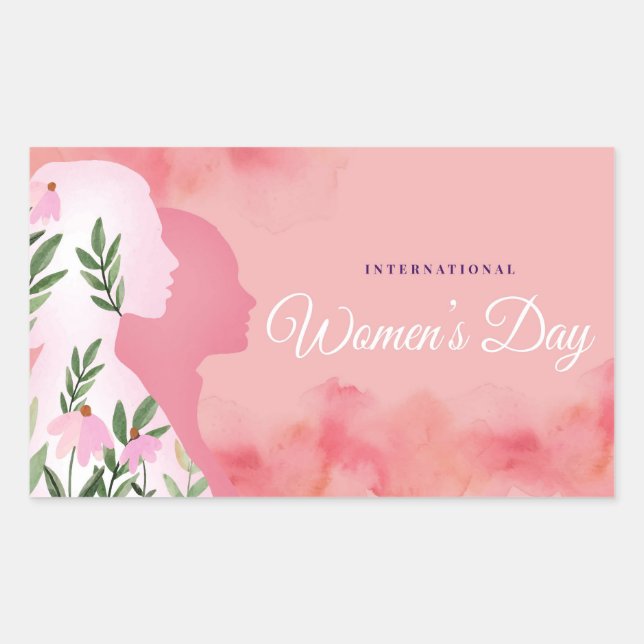 International Women's Day Rektangulärt Klistermärke (Framsida)