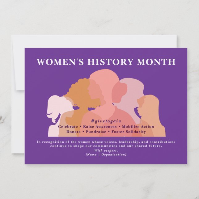 International Womens Day Women History Recognition Julkort (Framsida)