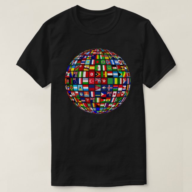 international world flags countries Sticker.png T Shirt (Design framsida)