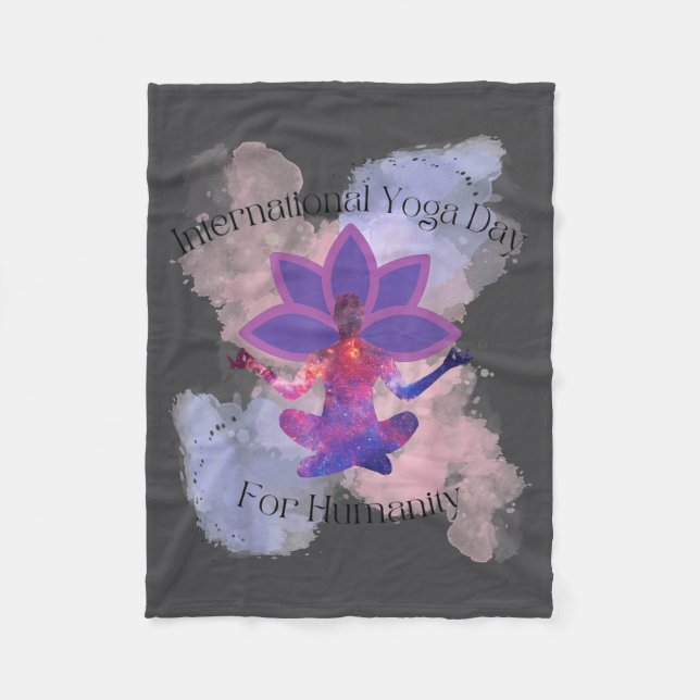 International Yoga Day For Humanity  Fleecefilt (Framsidan)