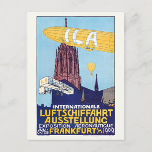 Internationell Aeronautics Exhibition 1909 Poster Vykort