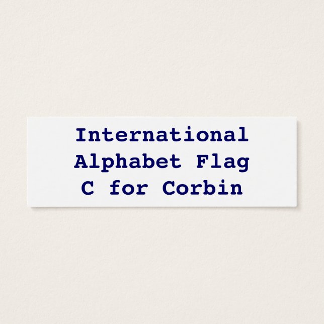 Internationell Alphabet Flaggor C Litet Visitkort (Baksidan)