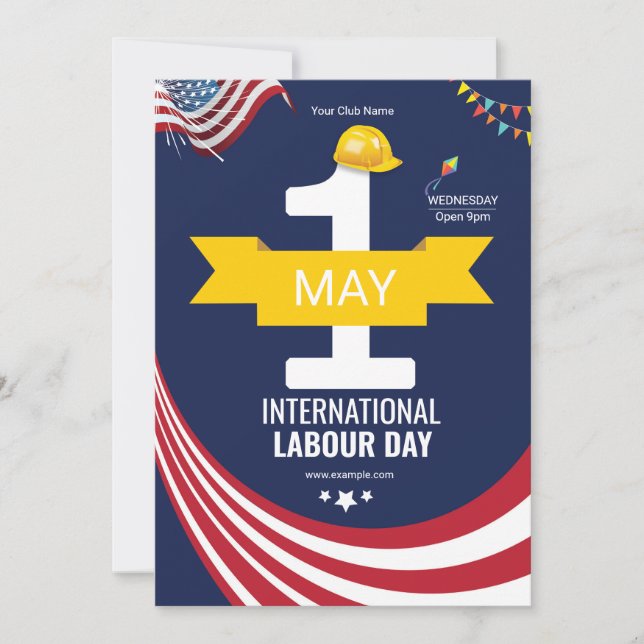 Internationell arbetsdagshändelse - Flyer Inbjudningar (Framsida)