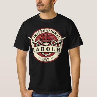 internationell arbetsdagsmemblem t shirt