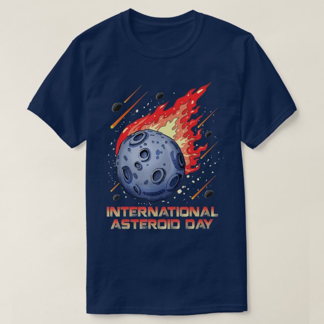 Internationell Asteroiddagen 30 Astronomi Meteo T Shirt (Design framsida)