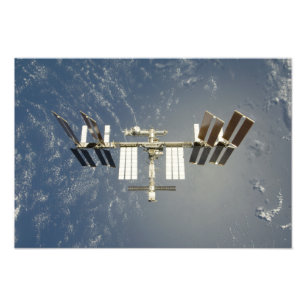 Internationell backdropped utrymmestation fototryck