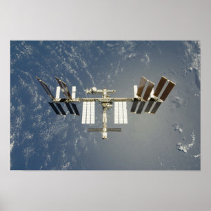 Internationell backdropped utrymmestation poster
