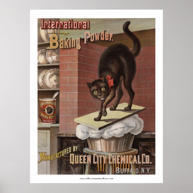 Internationell Baking Powder-etikett Poster (Framsidan)