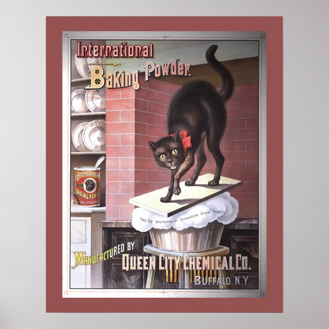 Internationell Baking Powder Vintage Reklam Poster (Framsidan)