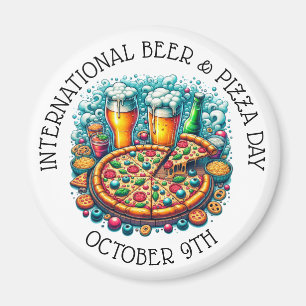 Internationell Beer och Pizza Dag 9 oktober Magnet