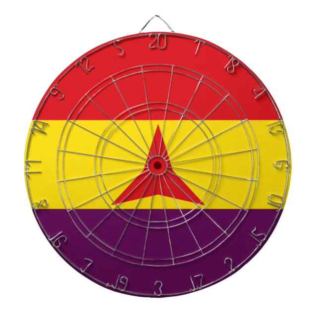 Internationell Brigades Flagga (spanska civila Kri Darttavla (Framsidan)