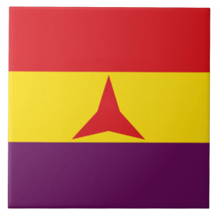 Internationell Brigades Flagga (spanska civila Kri Kakelplatta