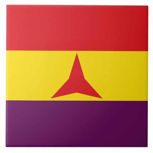 Internationell Brigades Flagga (spanska civila Kri Kakelplatta (Framsidan)