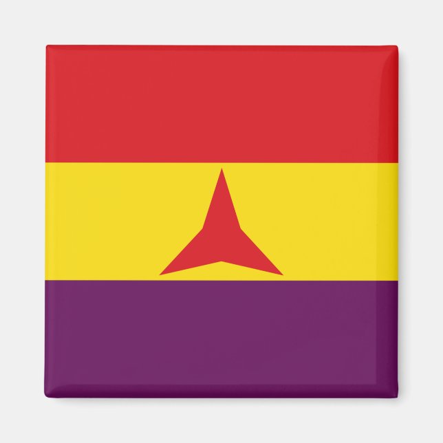 Internationell Brigades Flagga (spanska civila Kri Magnet (Framsidan)