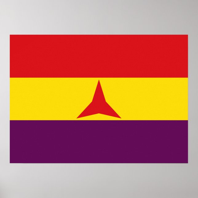 Internationell Brigades Flagga (spanska civila Kri Poster (Framsidan)