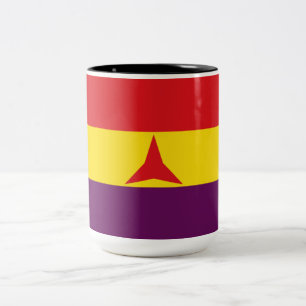 Internationell Brigades Flagga (spanska civila Kri Två-Tonad Mugg