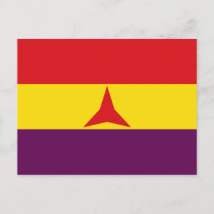 Internationell Brigades Flagga (spanska civila Kri Vykort