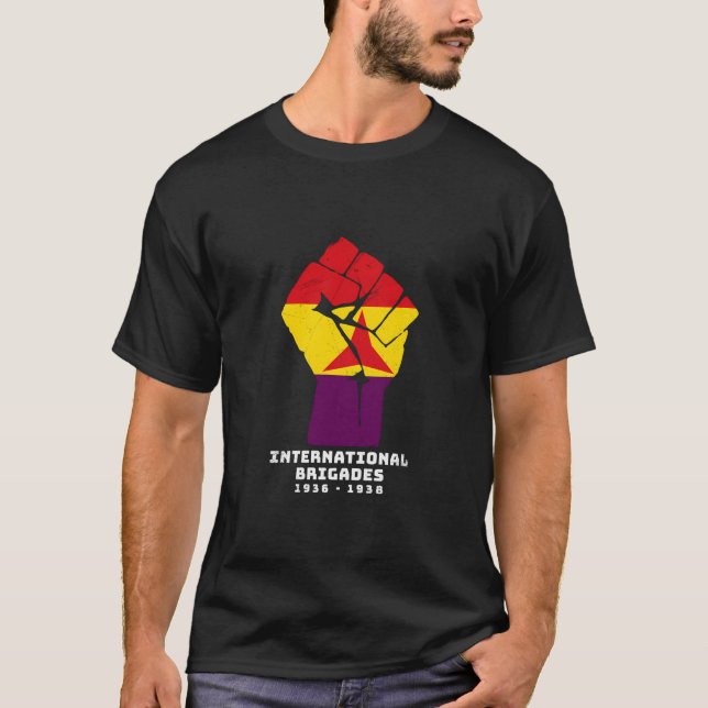 Internationell Brigades Revolutionära socialistnum T Shirt (Framsida)